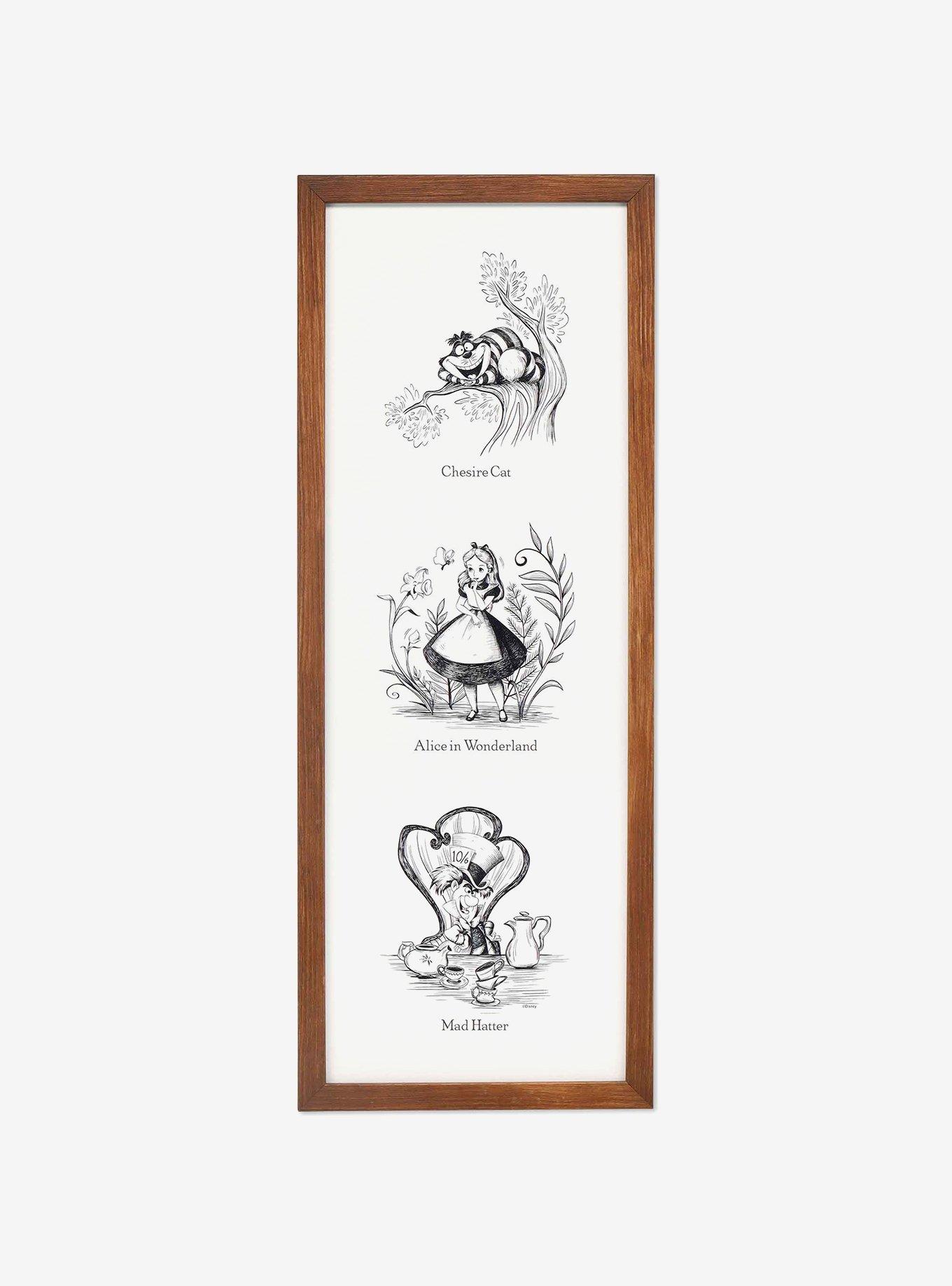 Disney Alice In Wonderland Storybook Vertical Framed Wood Wall Decor, , hi-res