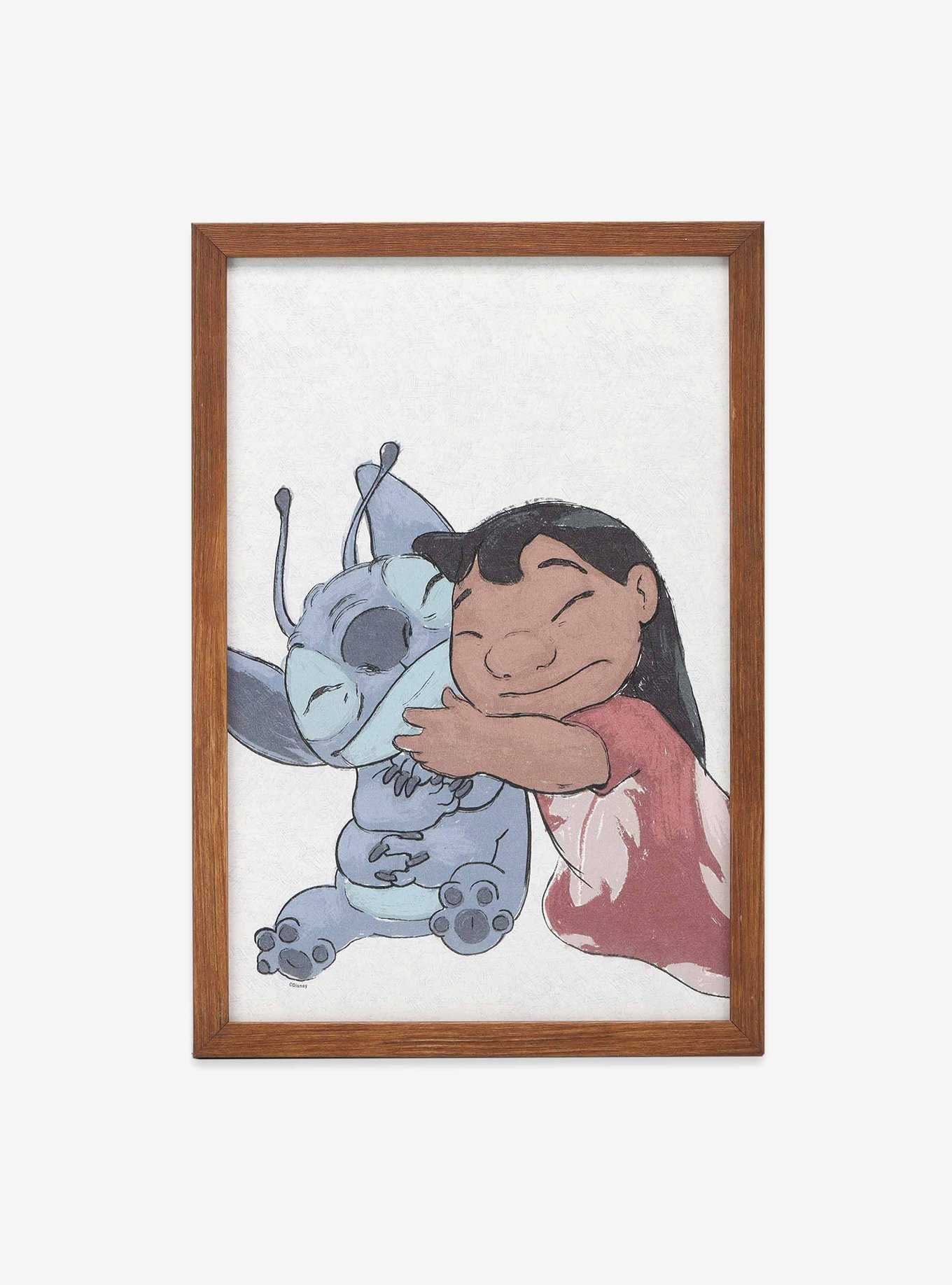 Disney Lilo & Stitch Hugging Framed Wood Wall Decor, , hi-res