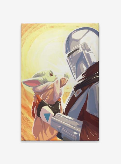 Star Wars The Mandalorian Grogu Reaching Canvas Wall Decor | Hot Topic