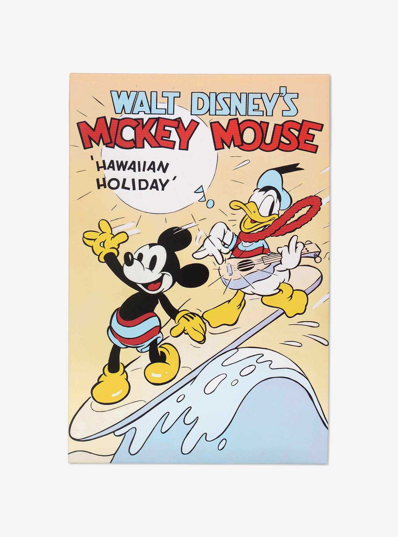 Disney Mickey Mouse Hawaiian Holiday Surf Classic Movie Cover Canvas Wall Decor, , hi-res