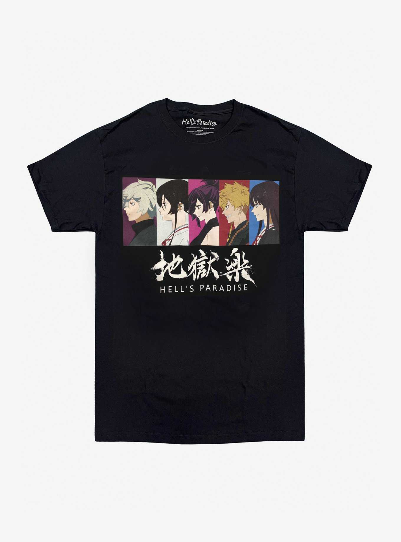 Hell's Paradise Characters Panel Boyfriend Fit Girls T-Shirt, , hi-res