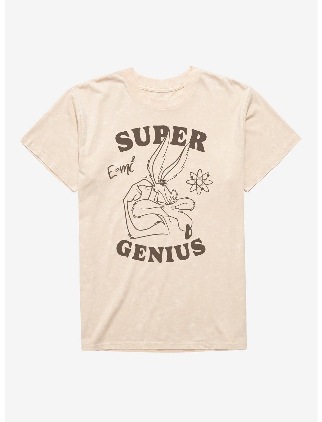 Looney Tunes Super Genius Mineral Wash T-Shirt, NATURAL MINERAL WASH, hi-res