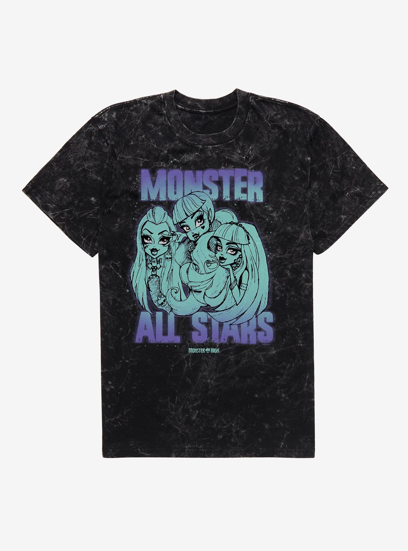Monster High Monster All Stars Mineral Wash T-Shirt, BLACK MINERAL WASH, hi-res