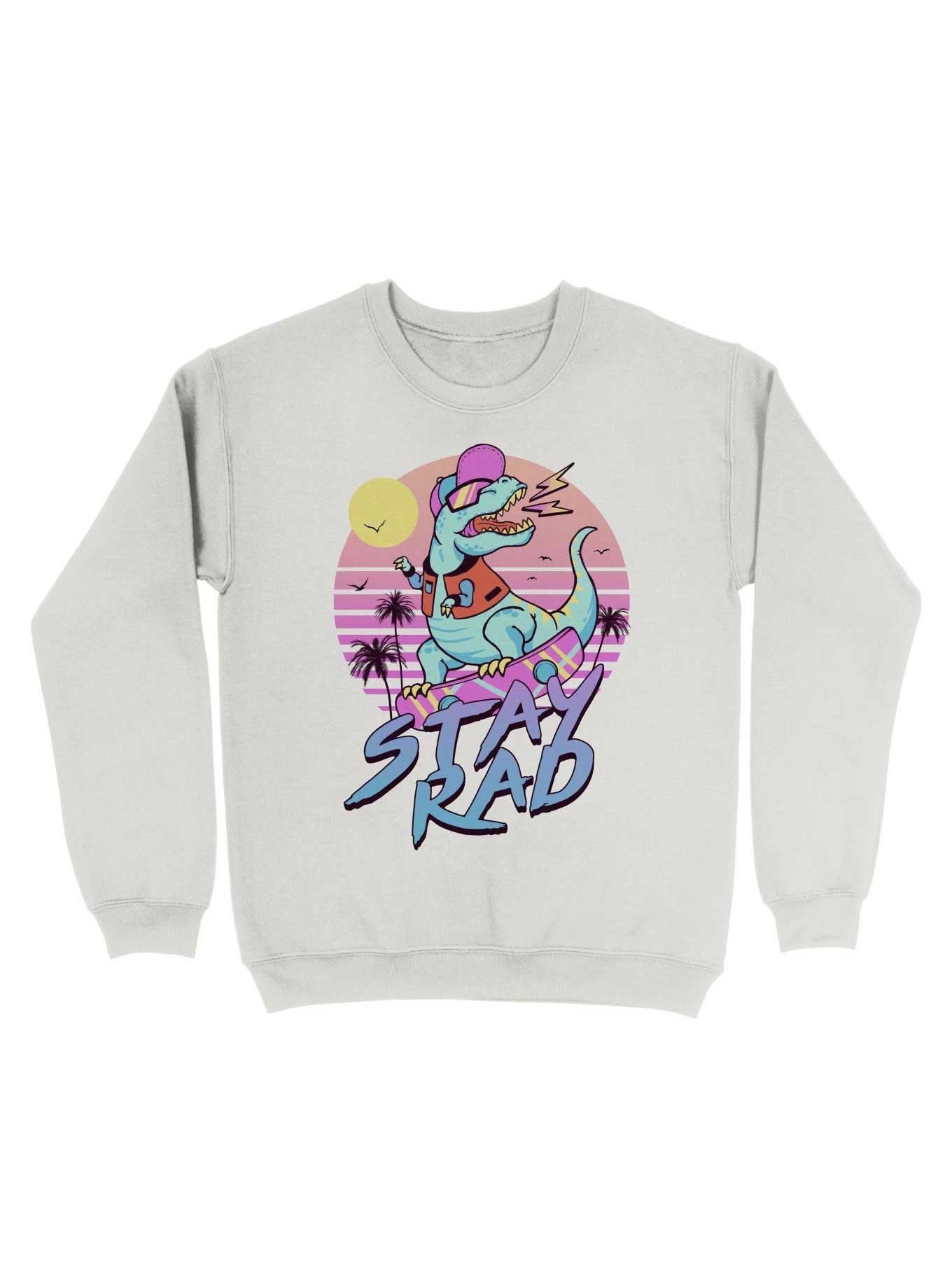 Stay Rad Sweatshirt, WHITE, hi-res