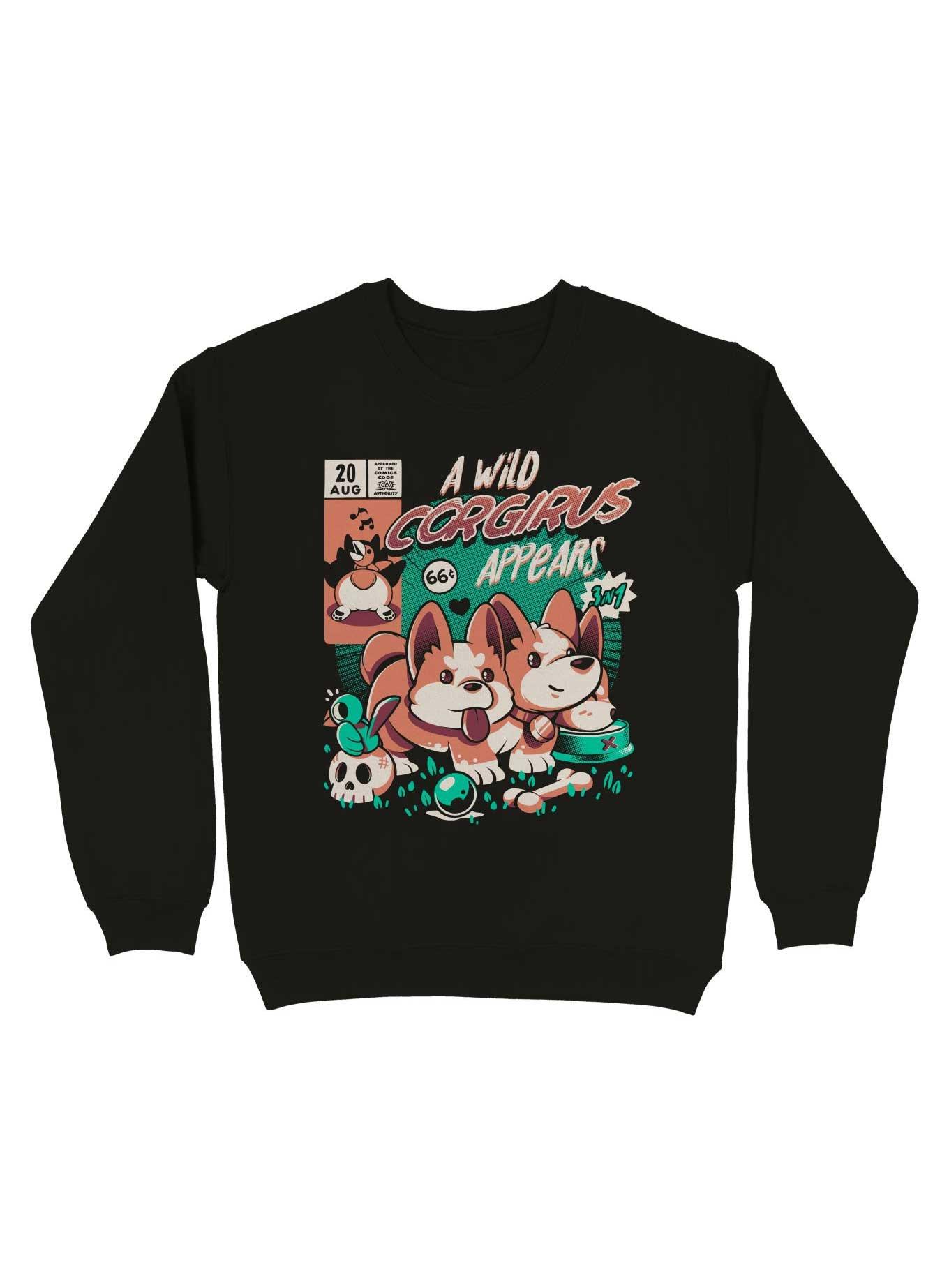 Corgirus Sweatshirt, BLACK, hi-res