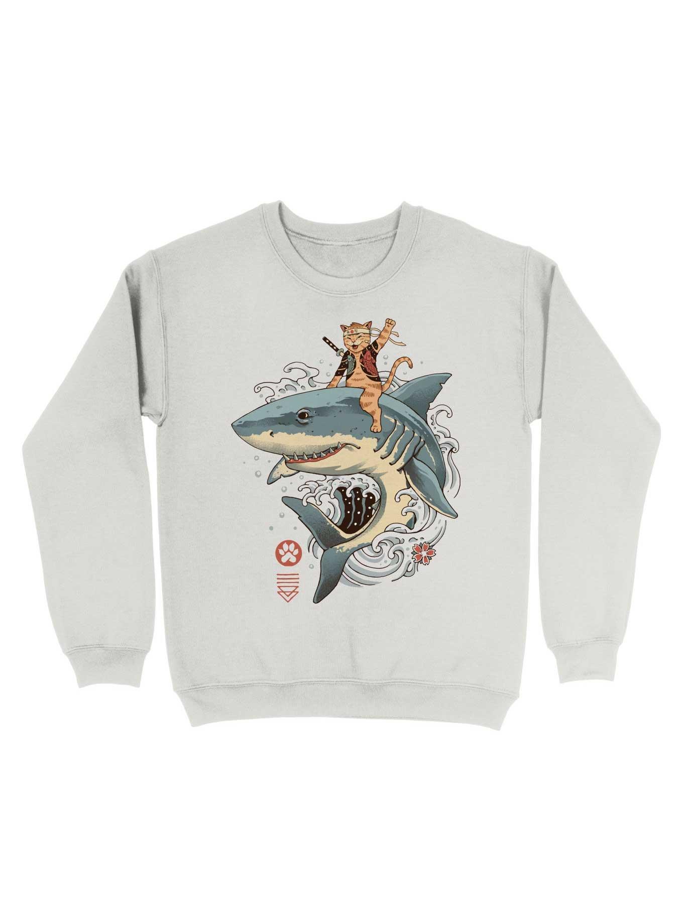 Catana Shark Sweatshirt, WHITE, hi-res