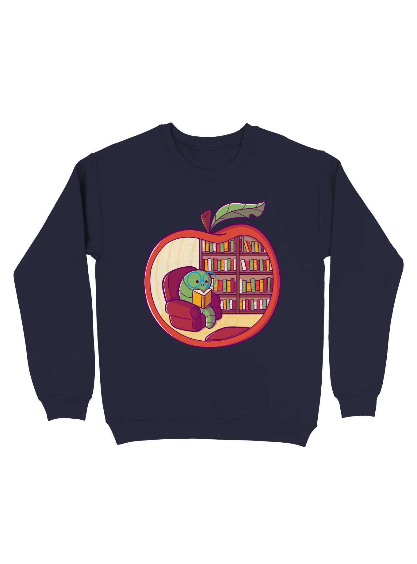 Bookworm Sweatshirt, NAVY, hi-res