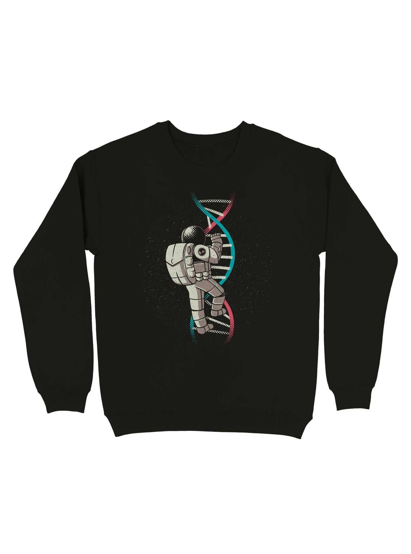 THRDLESS DNA Astronaut Science Stairs Sweatshirt