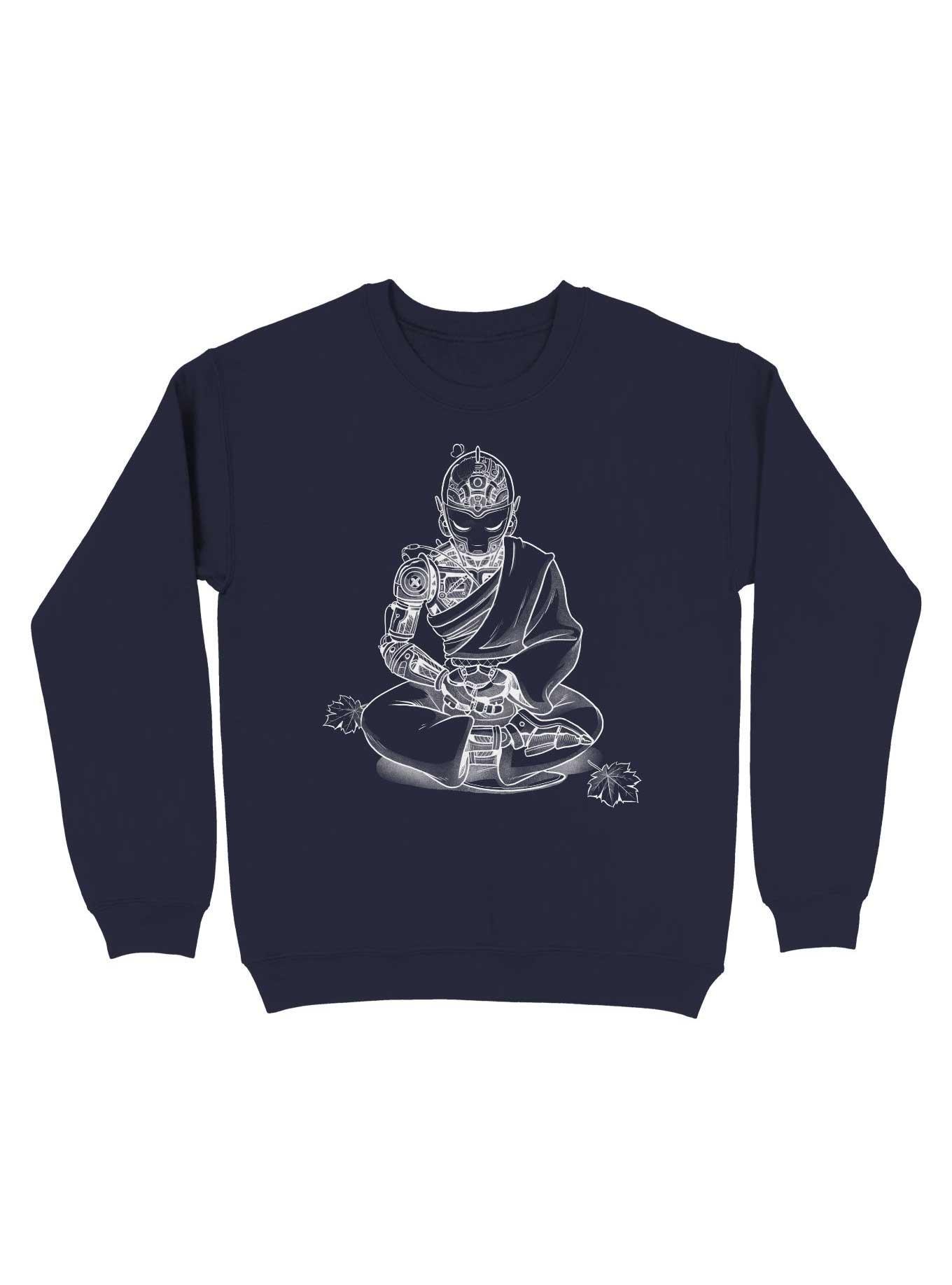 Meditation Robot Monk Minimalist Sweatshirt
