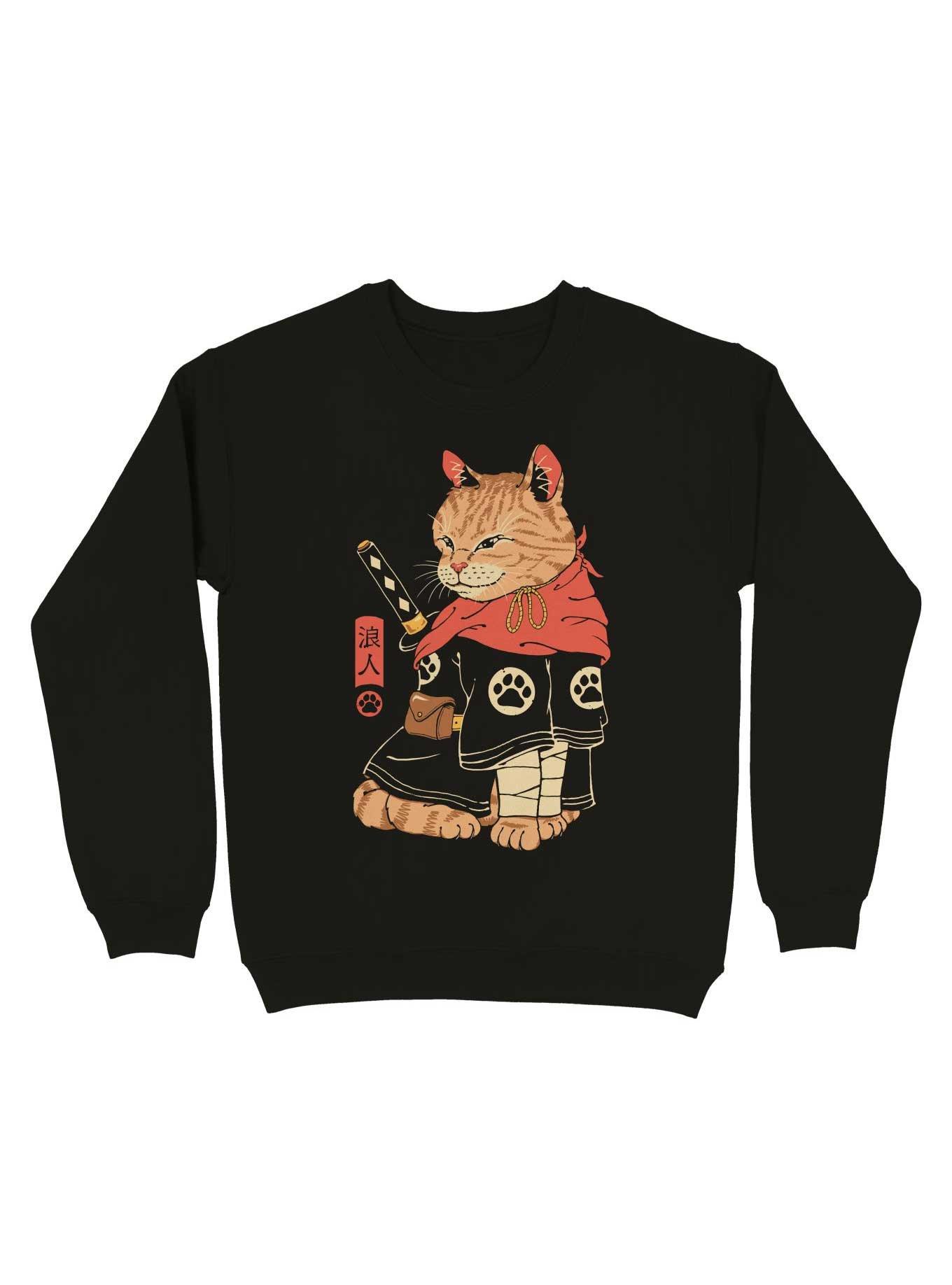 Neko Ronin Sweatshirt, BLACK, hi-res