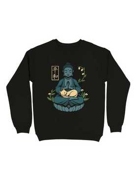 Cat Meditation Buddhism Buddha Sweatshirt, , hi-res