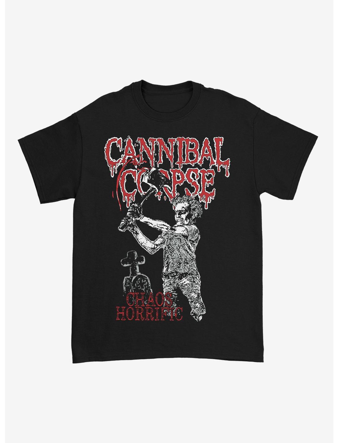 Cannibal Corpse Chaos Horrific Boyfriend Fit Girls T-Shirt, BLACK, hi-res