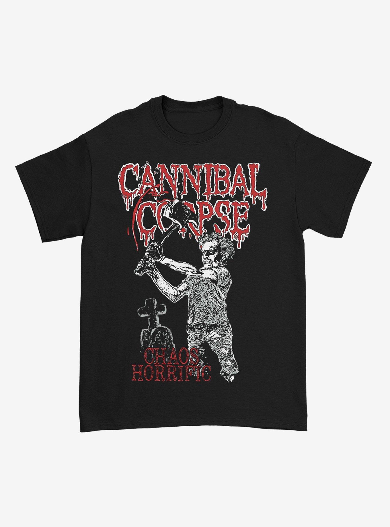 Cannibal Corpse Chaos Horrific Boyfriend Fit Girls T-Shirt, BLACK, hi-res