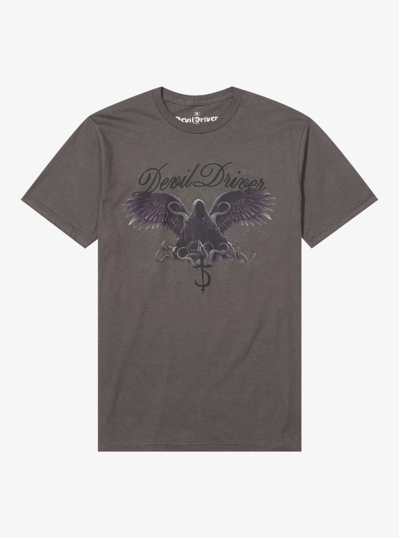DevilDriver Winged Reaper Boyfriend Fit Girls T-Shirt, , hi-res