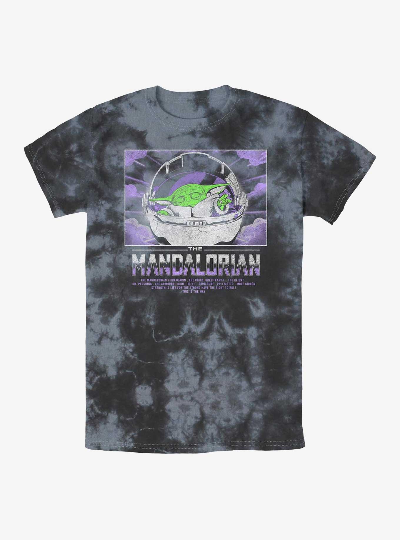 Star Wars The Mandalorian Child Light Tie-Dye T-Shirt, BLKCHAR, hi-res