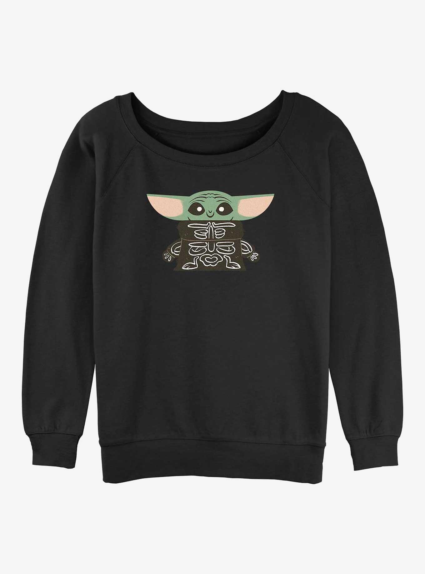 Star Wars The Mandalorian Skeleton Grogu Girls Slouchy Sweatshirt, , hi-res