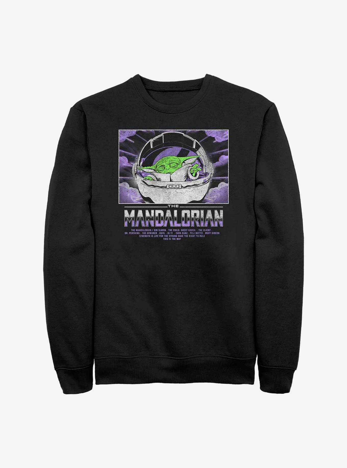 Star Wars The Mandalorian Child Light Sweatshirt, BLACK, hi-res