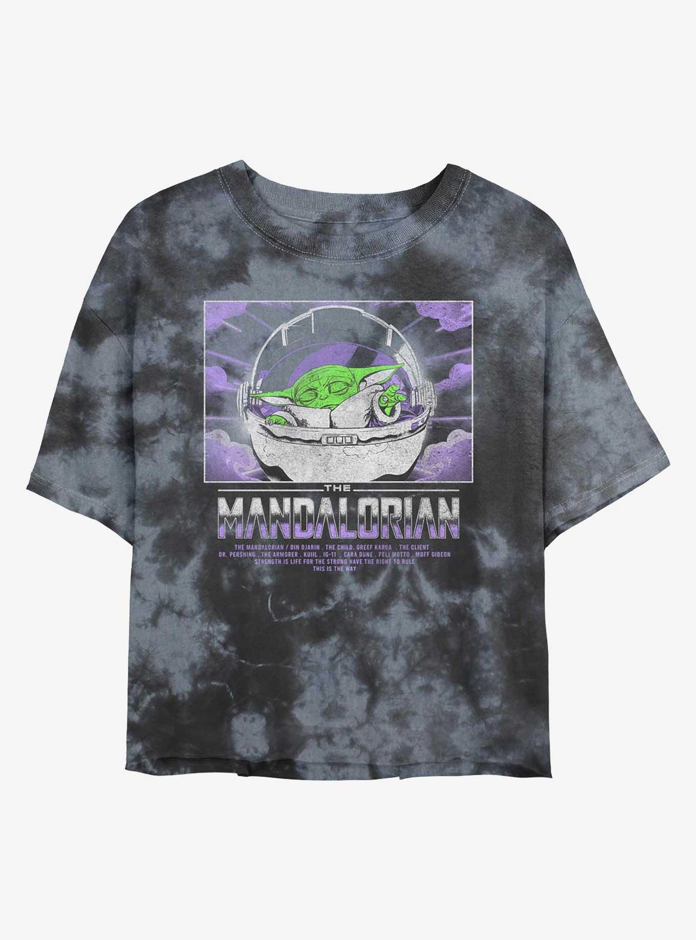 Star Wars The Mandalorian Child Light Tie-Dye Girls Crop T-Shirt