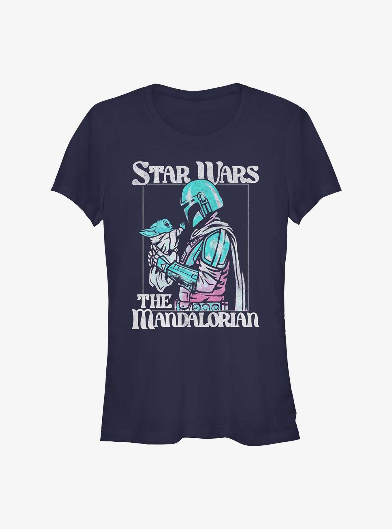 Star Wars The Mandalorian Soft Pop Mando Girls T-Shirt, NAVY, hi-res