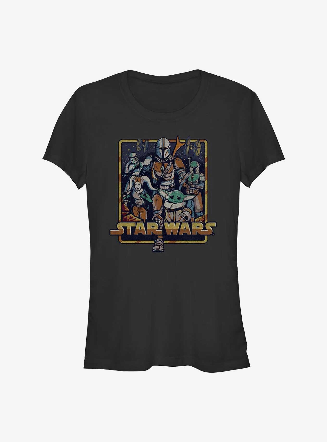Star Wars The Mandalorian Retro Mandalorian Girls T-Shirt