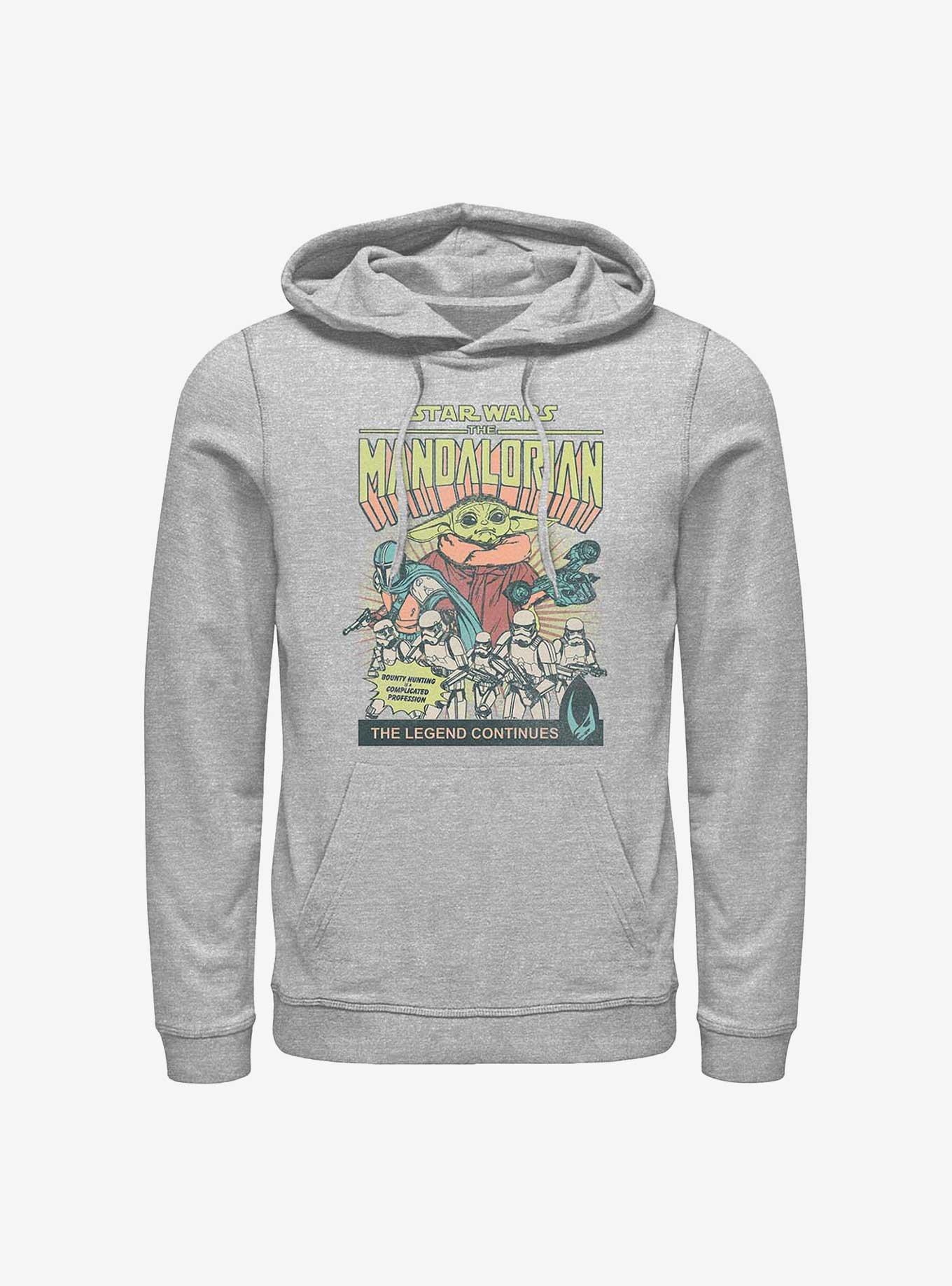 Star Wars The Mandalorian Grogu Comic Cover Hoodie, ATH HTR, hi-res