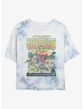 Star Wars The Mandalorian Grogu Comic Cover Tie-Dye Girls Crop T-Shirt, , hi-res
