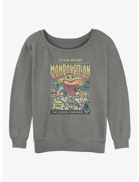 Star Wars The Mandalorian Grogu Comic Cover Girls Slouchy Sweatshirt, , hi-res