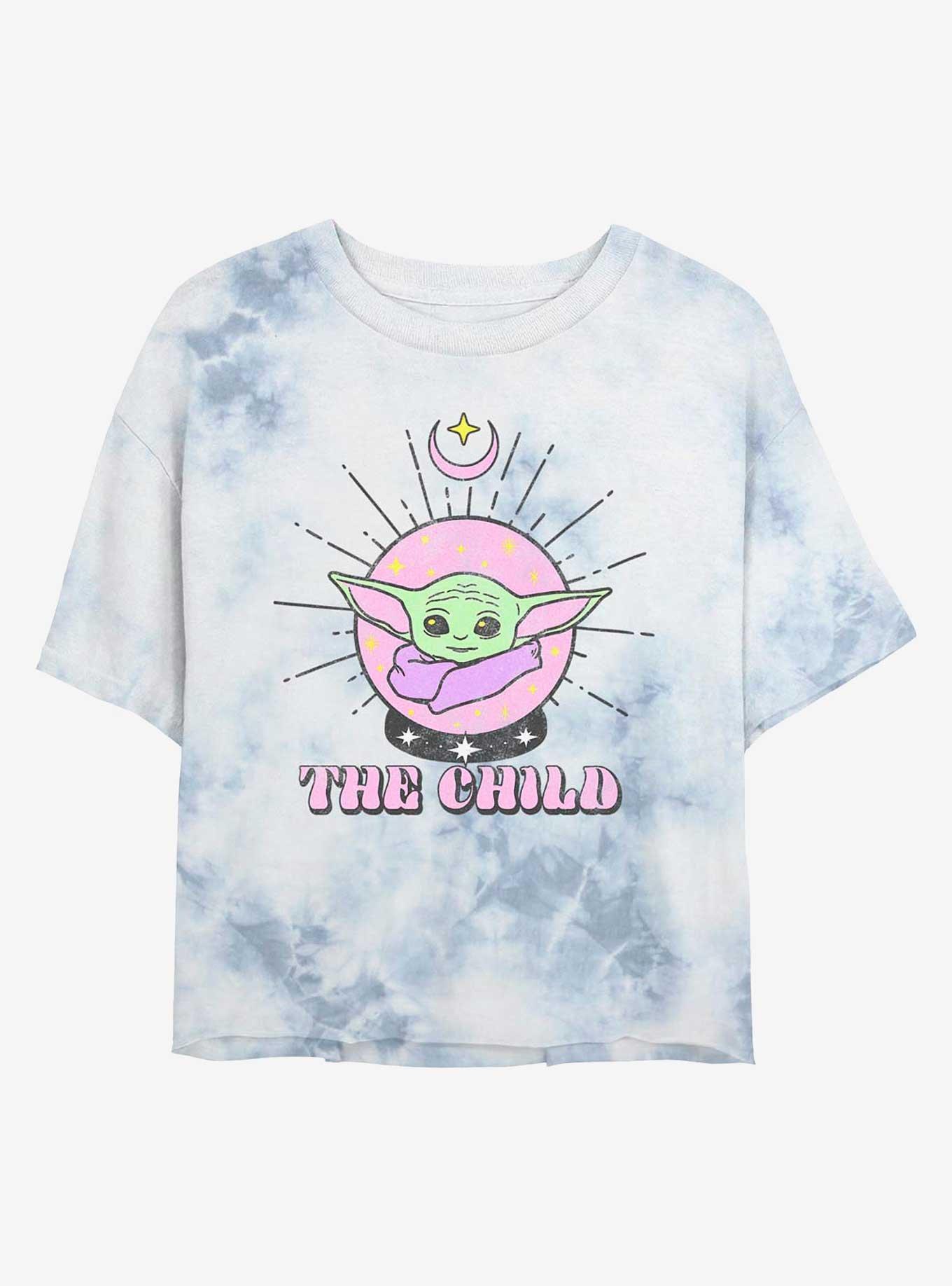 Star Wars The Mandalorian The Child Orb Tie-Dye Girls Crop T-Shirt