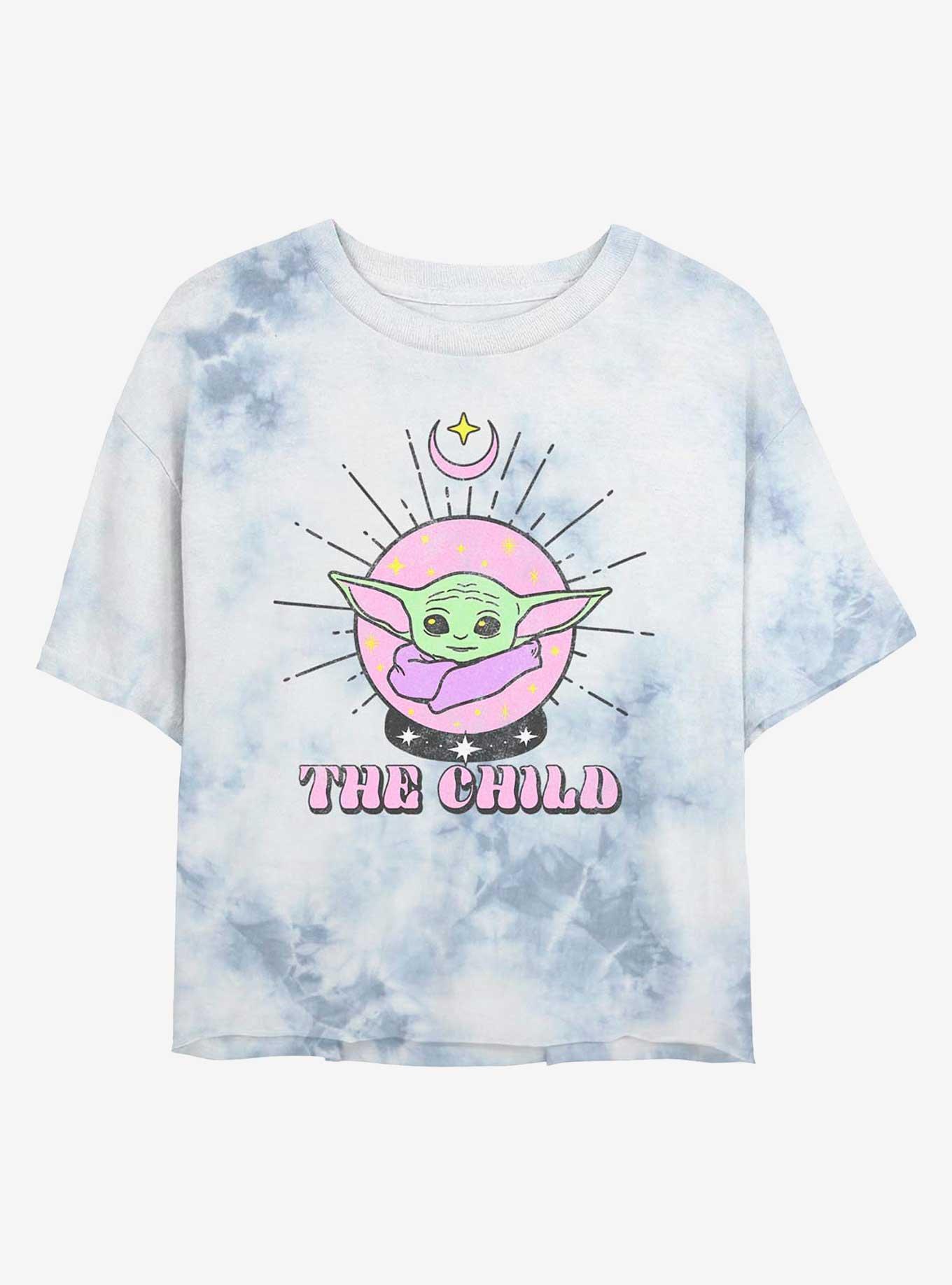 Star Wars The Mandalorian The Child Orb Tie-Dye Girls Crop T-Shirt, , hi-res