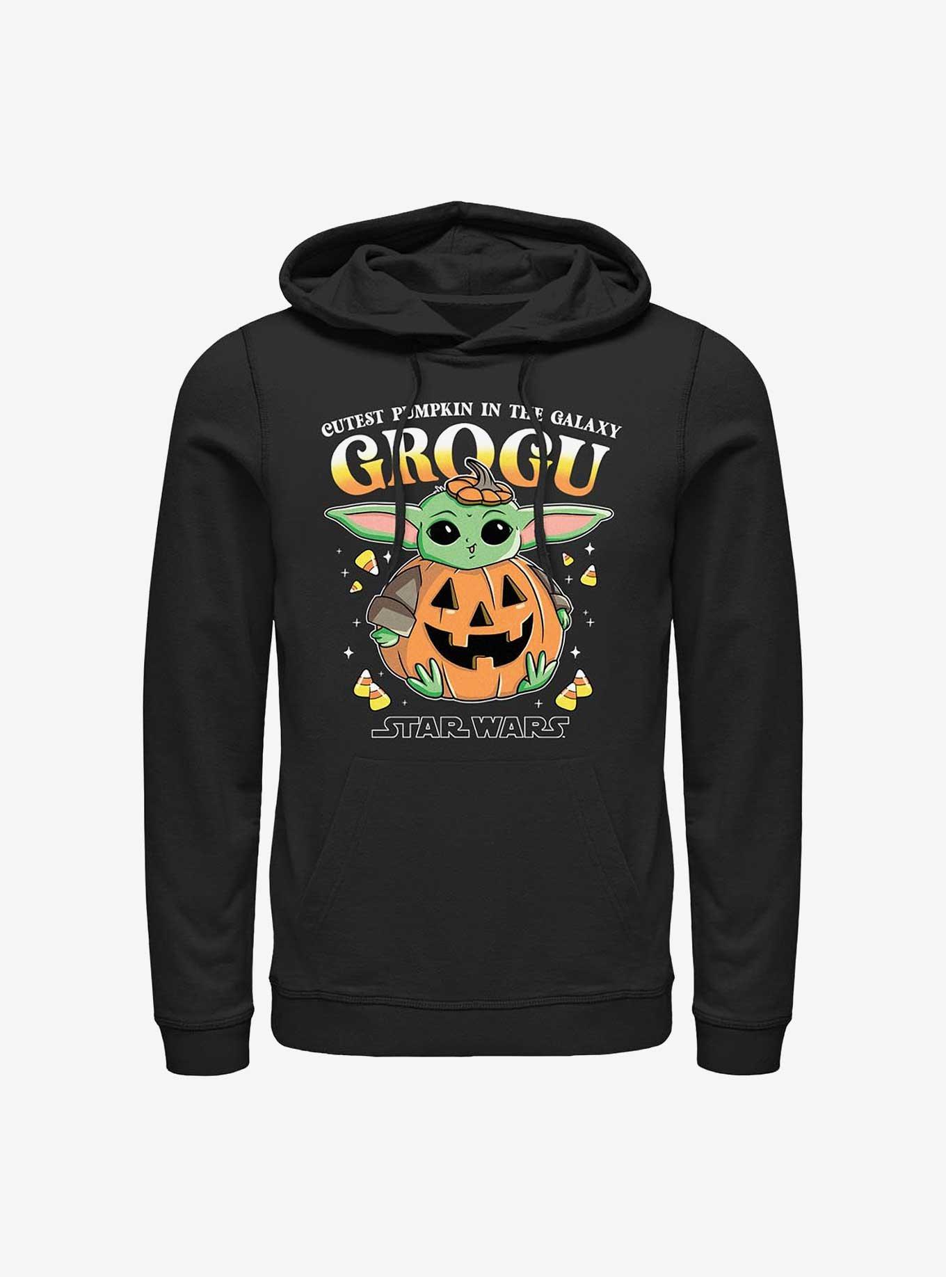 Star Wars The Mandalorian Pumpkin Grogu Hoodie, BLACK, hi-res