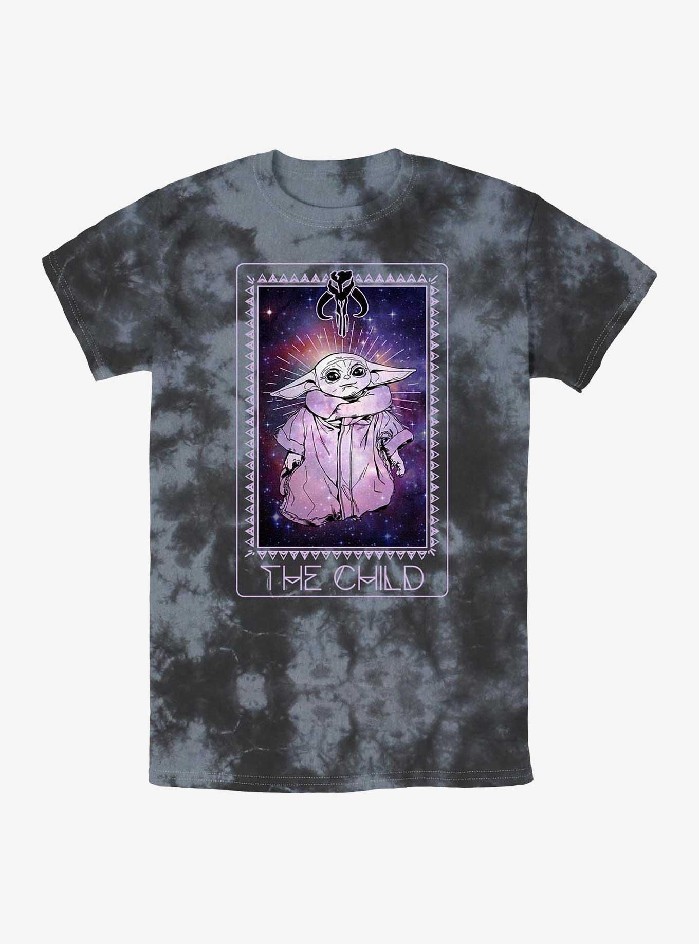 Star Wars The Mandalorian Cosmic Child Tarot Tie-Dye T-Shirt, , hi-res