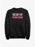 Star Wars The Mandalorian Grogu Neon Logo Sweatshirt, BLACK, hi-res