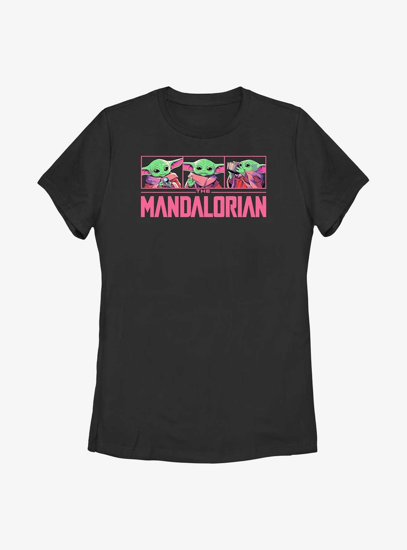 Star Wars The Mandalorian Grogu Neon Logo Womens T-Shirt, , hi-res