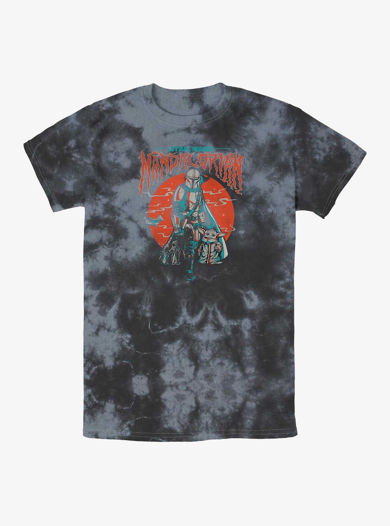 Star Wars The Mandalorian Sunset Fog Tie-Dye T-Shirt, BLKCHAR, hi-res