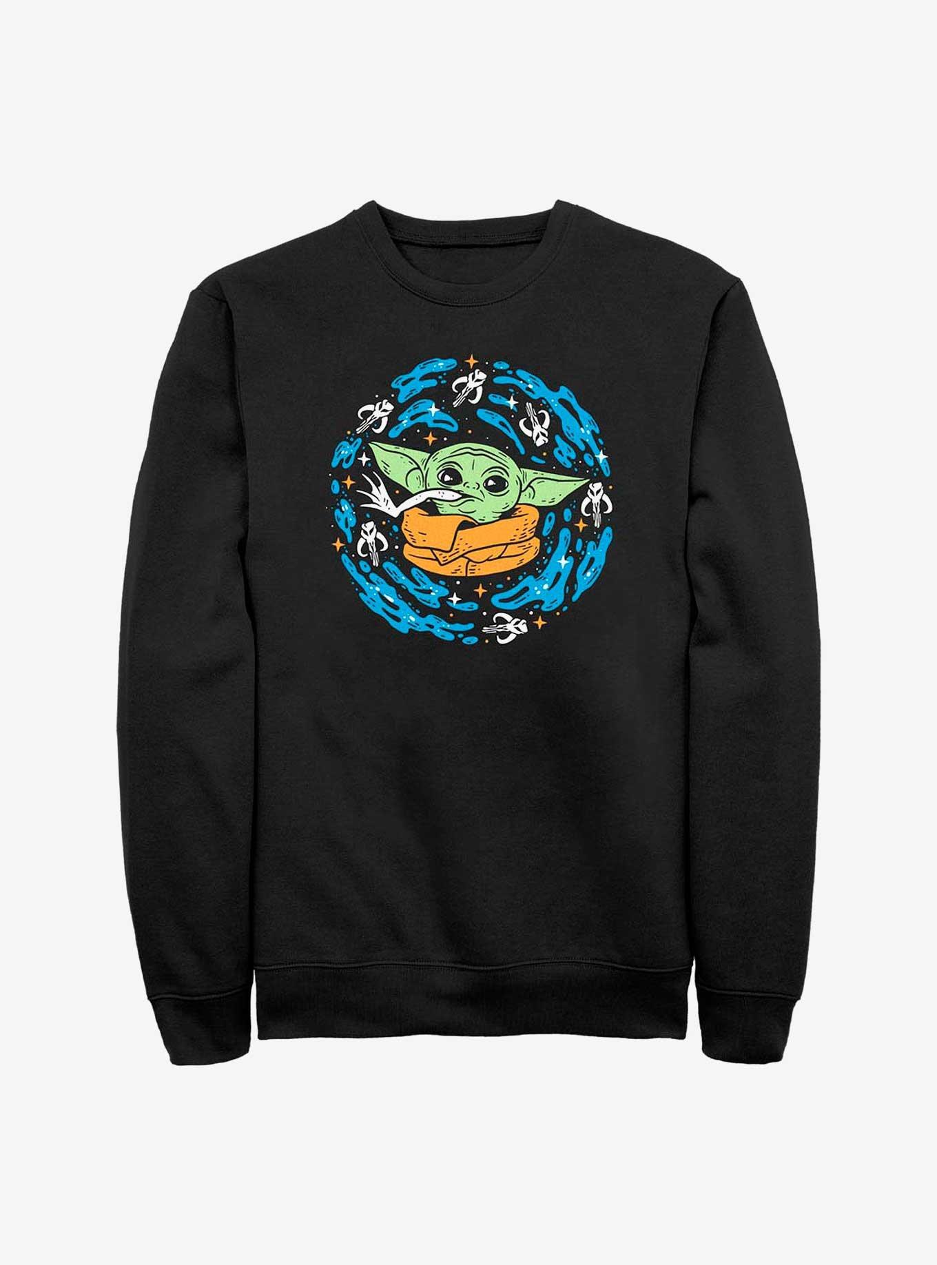 Star Wars The Mandalorian Frogs On My Mind Sweatshirt, BLACK, hi-res