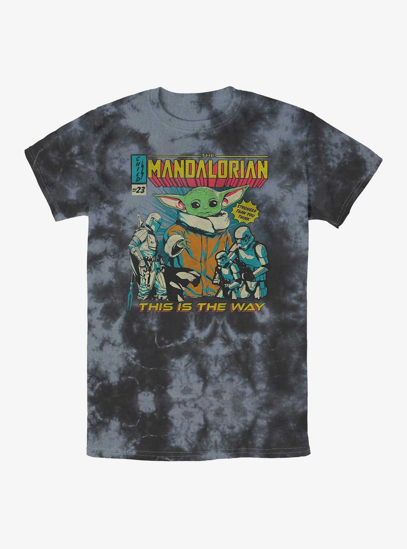 Star Wars The Mandalorian Child Poster Tie-Dye T-Shirt, BLKCHAR, hi-res