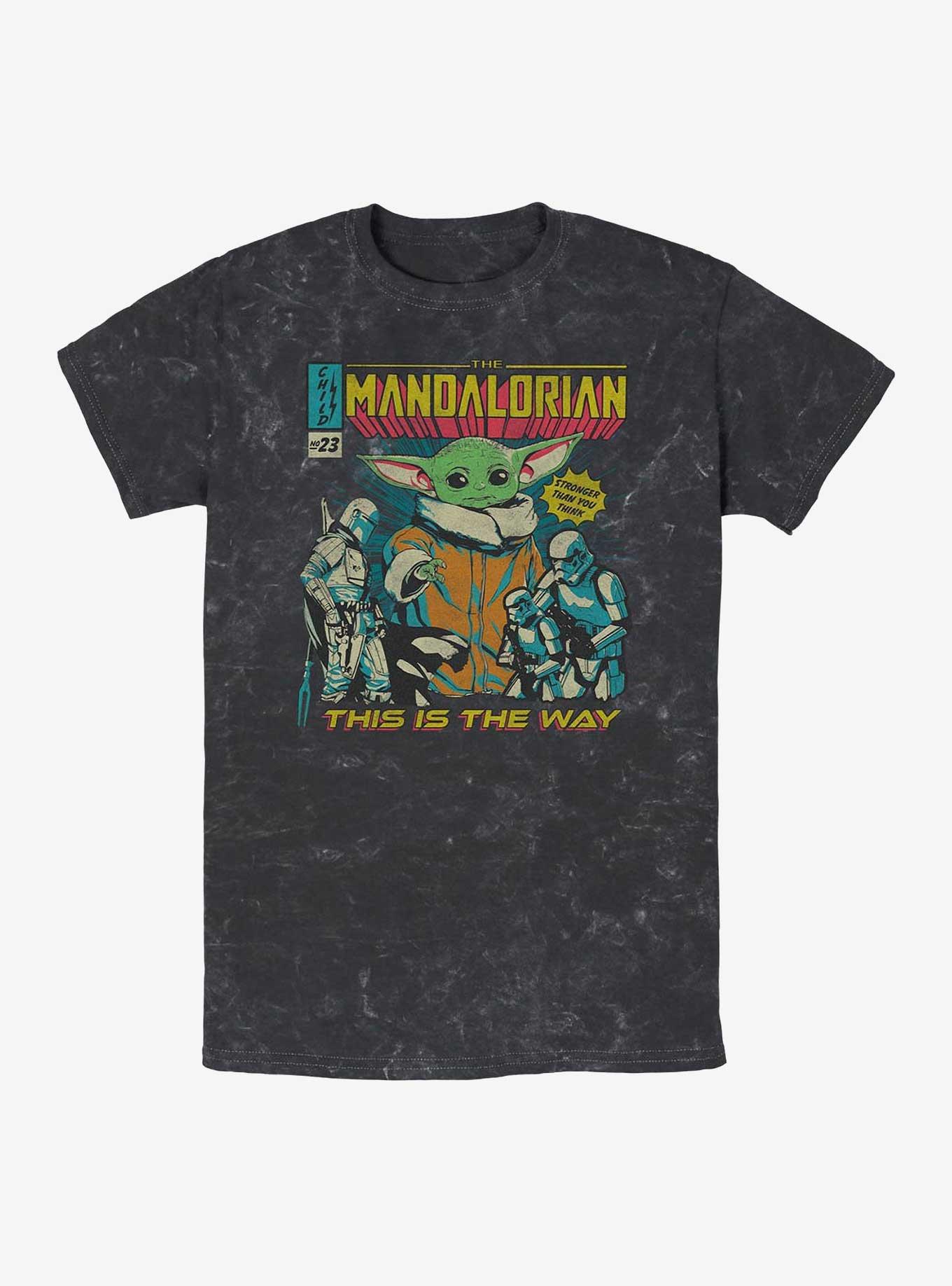 Star Wars The Mandalorian Child Poster Mineral Wash T-Shirt, BLACK, hi-res