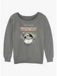 Star Wars The Mandalorian Floral Child Womens Slouchy Sweatshirt, GRAY HTR, hi-res