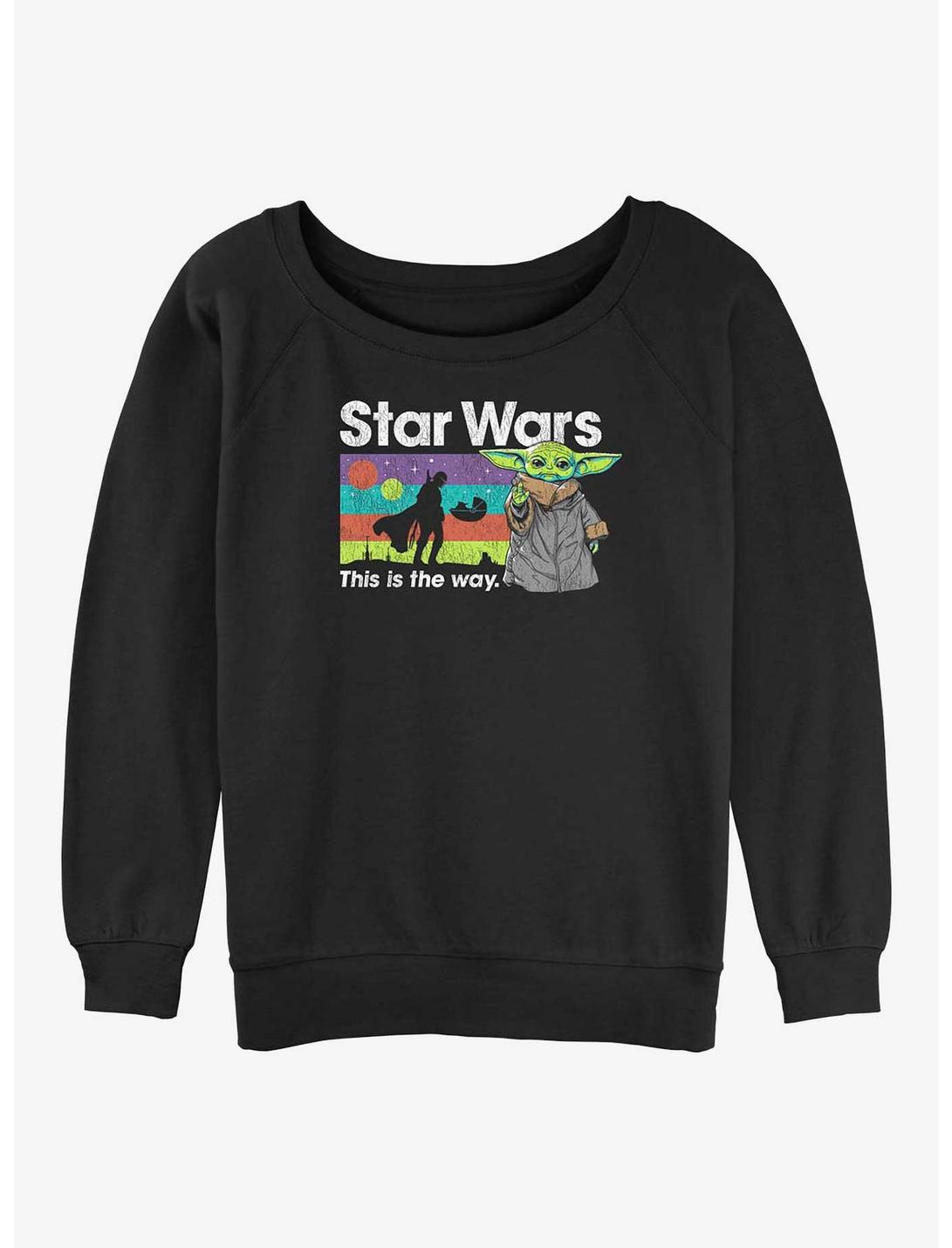 Star Wars The Mandalorian Goin My Way Womens Slouchy Sweatshirt, BLACK, hi-res