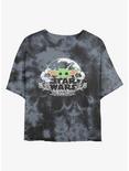 Star Wars The Mandalorian The Child Floral Tie-Dye Womens Crop T-Shirt, BLKCHAR, hi-res