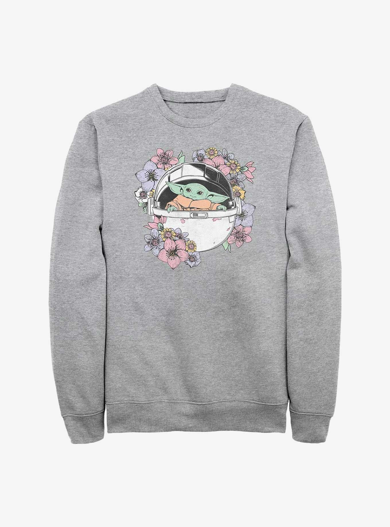 Star Wars The Mandalorian Grogu Floral Bassinet Sweatshirt, , hi-res