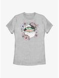 Star Wars The Mandalorian Grogu Floral Bassinet Womens T-Shirt, ATH HTR, hi-res