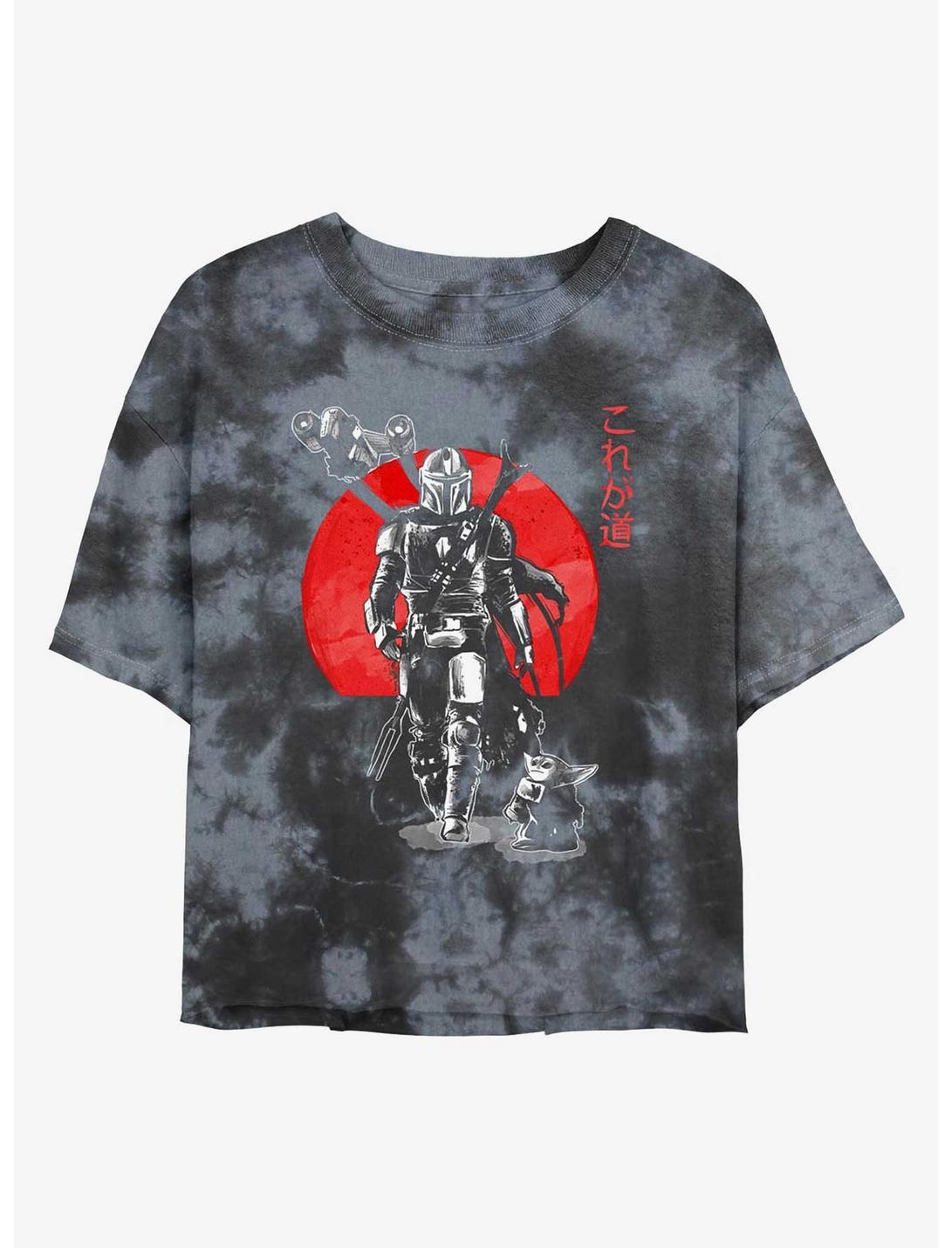 Star Wars The Mandalorian Sumi Ink Red Sun Tie-Dye Womens Crop T-Shirt -  Multi | Boxlunch