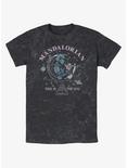 Star Wars The Mandalorian Cosmic Mando Mineral Wash T-Shirt, BLACK, hi-res