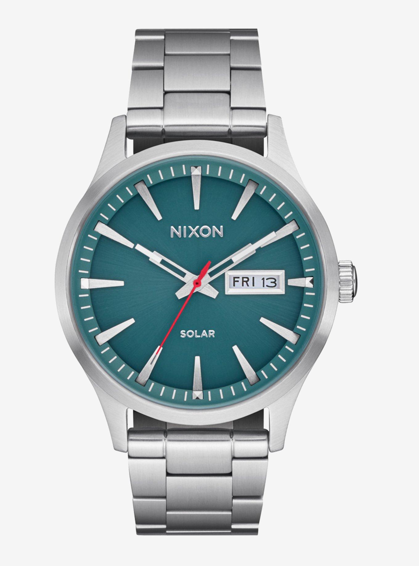 Nixon Sentry Solar Stainless Steel Silver x Jasper Watch, , hi-res