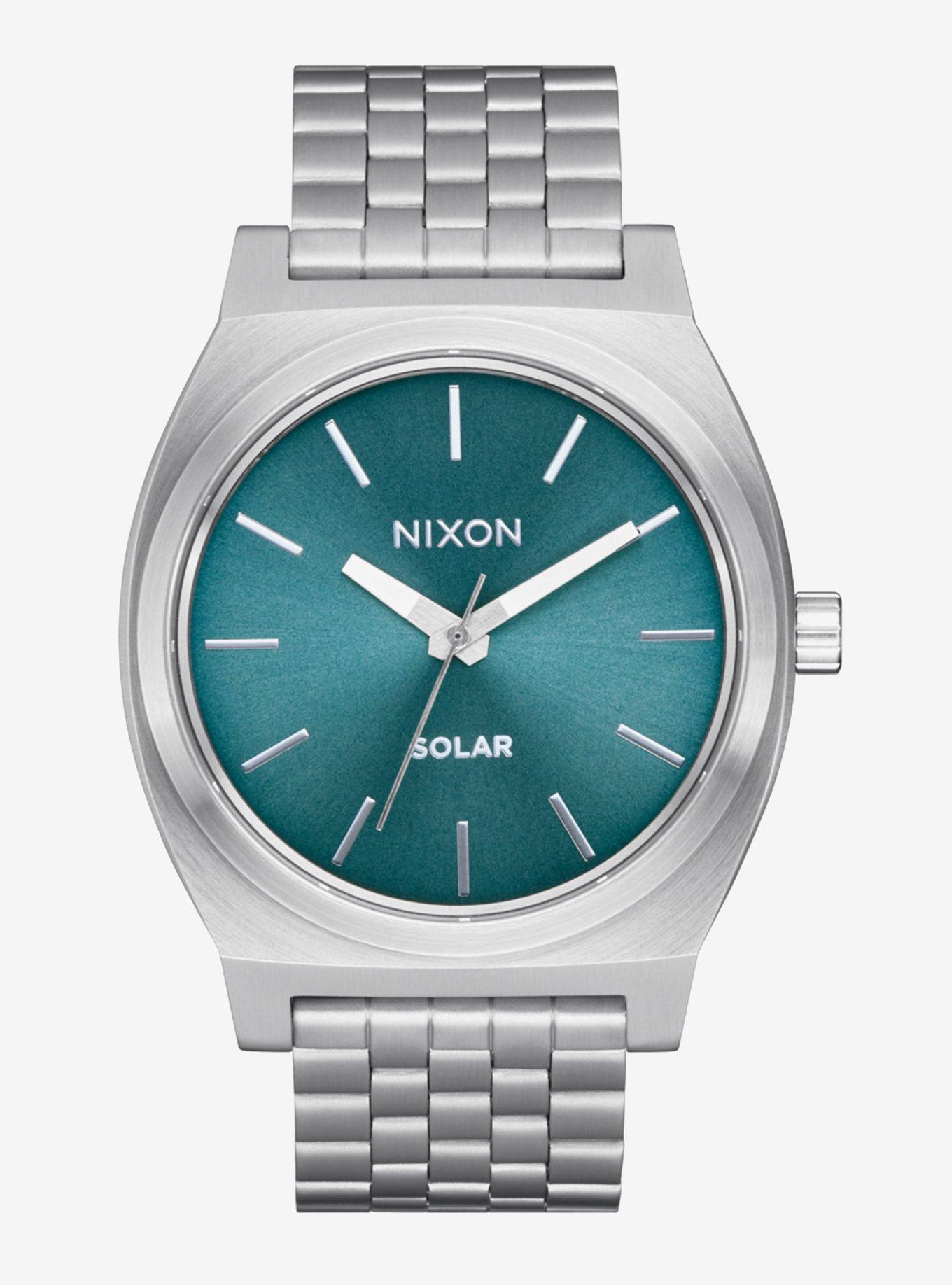 Nixon Time Teller Solar Silver x Dusty Blue Sunray Watch, , hi-res