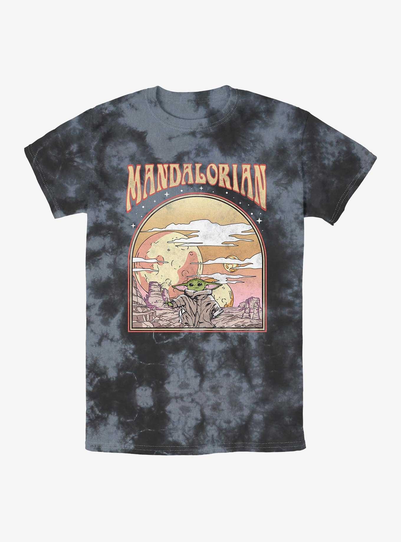 Star Wars The Mandalorian Sunset Child Tie-Dye T-Shirt, BLKCHAR, hi-res