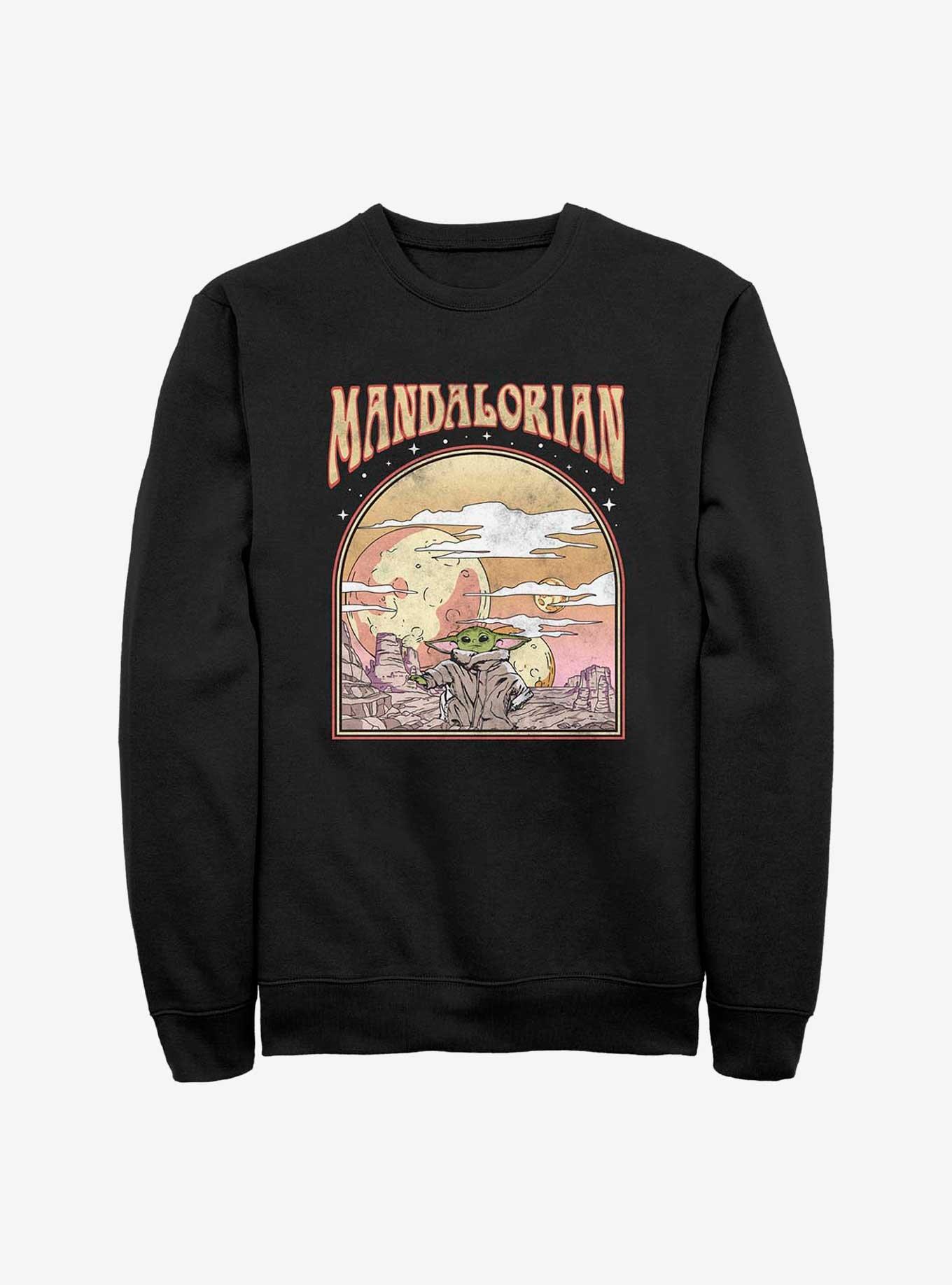 Star Wars The Mandalorian Sunset Child Sweatshirt, BLACK, hi-res