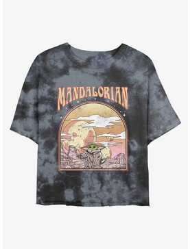 Star Wars The Mandalorian Sunset Child Tie-Dye Womens Crop T-Shirt, , hi-res