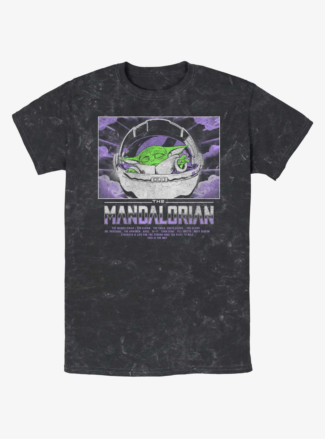 Star Wars The Mandalorian Child Light Mineral Wash T-Shirt, BLACK, hi-res